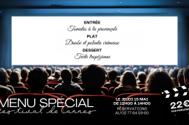 ROUEN : Menu spécial Festival de Cannes